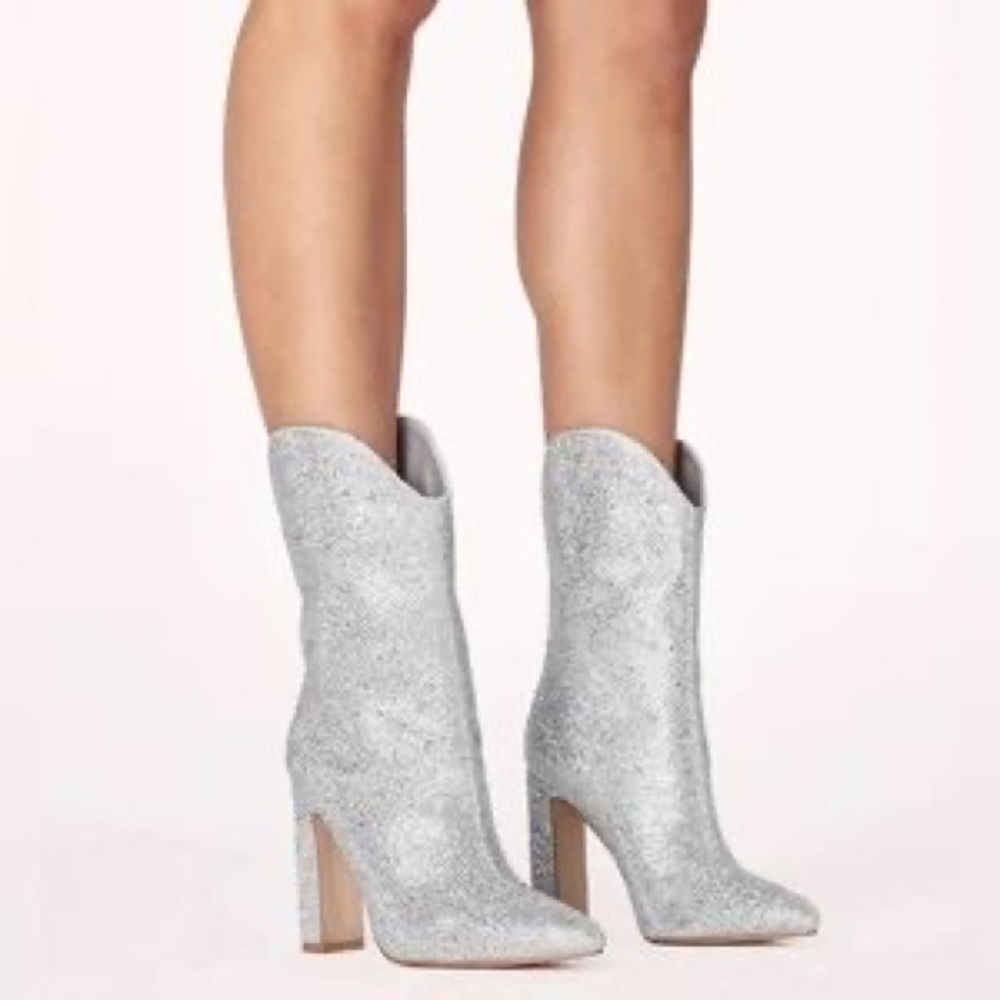 Billion Anita Rhinestone Heeled Bootie